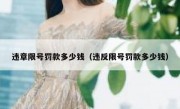 违章限号罚款多少钱（违反限号罚款多少钱） 