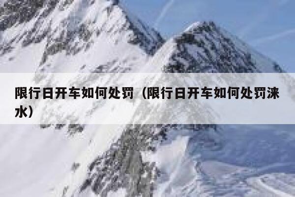 限行日开车如何处罚（限行日开车如何处罚涞水） 第1张