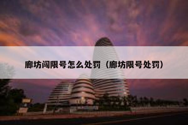 廊坊闯限号怎么处罚（廊坊限号处罚） 第1张