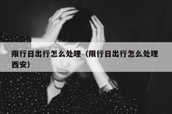 限行日出行怎么处理（限行日出行怎么处理 西安） 第1张
