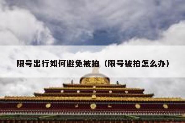 限号出行如何避免被拍（限号被拍怎么办） 第1张