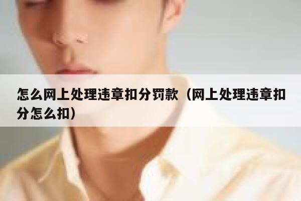 怎么网上处理违章扣分罚款（网上处理违章扣分怎么扣） 第1张