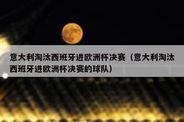 意大利淘汰西班牙进欧洲杯决赛（意大利淘汰西班牙进欧洲杯决赛的球队） 第1张